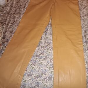 Tan Leather Pants